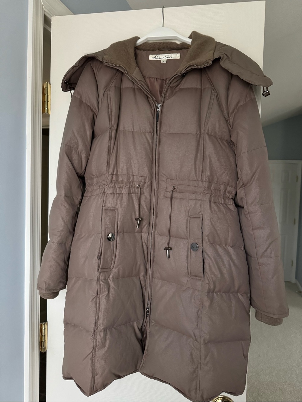 Kenneth Cole Marina Rinaldi Brown Long Puffer Down Coat